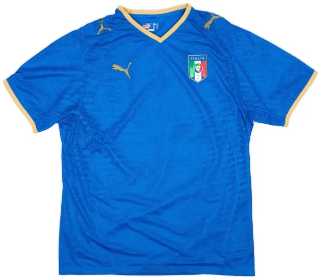 Puma 2007-08 Italy Home Shirt - 5/10 - (L)