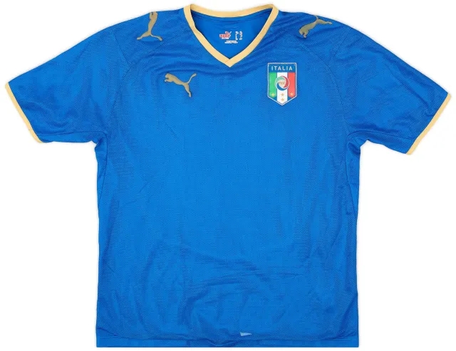 Puma 2007-08 Italy Home Shirt - 7/10 - (XL.Boys)