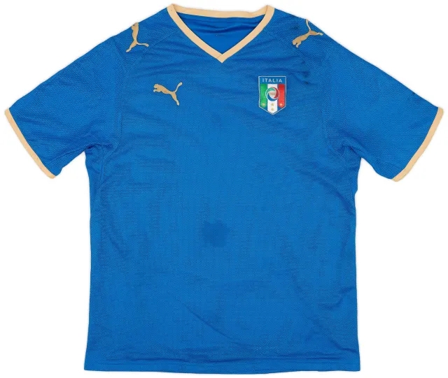 Puma 2007-08 Italy Home Shirt - 5/10 - (S)