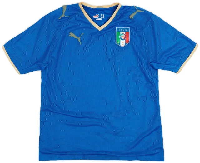 Puma 2007-08 Italy Home Shirt - 8/10 - (XL.Boys)