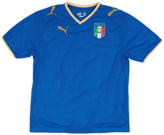 Puma 2007-08 Italy Home Shirt - 8/10 - (XL.Boys)