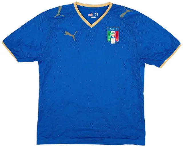 Puma 2007-08 Italy Home Shirt - 9/10 - (YXL)