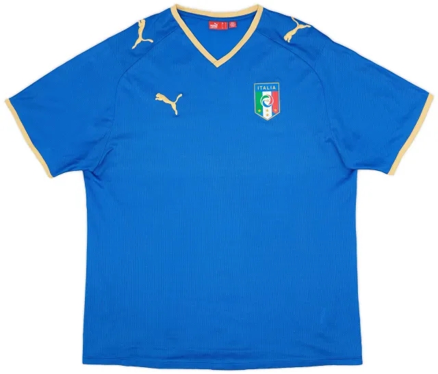 Puma 2007-08 Italy Home Shirt - 9/10 - (L)