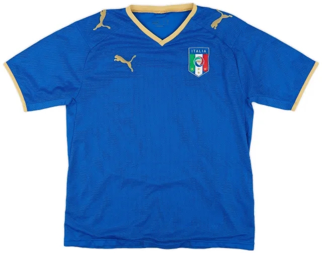 Puma 2007-08 Italy Home Shirt - 7/10 - (XL.Boys)