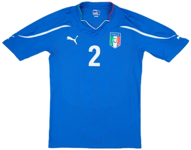 Puma 2010-12 Italy Home Shirt #2 - 10/10 - (L)