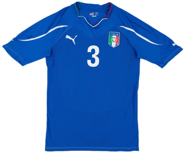 Puma 2010-12 Italy Player Issue Home Shirt #3 - 7/10 - (L)