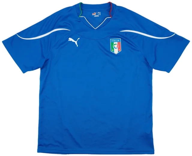Puma 2010-12 Italy Basic Home Shirt - 9/10 - (XL)