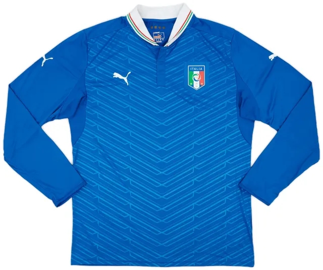 Puma 2012-13 Italy Player Issue Home L/S Shirt - 9/10 - (XXL)