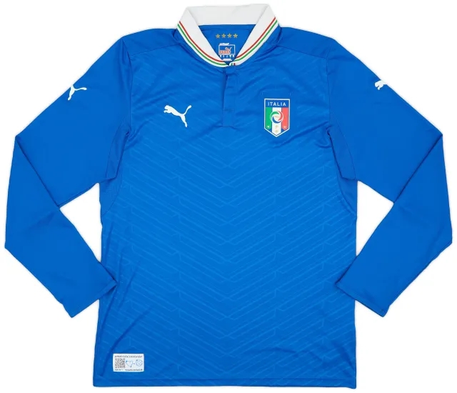 Puma 2012-13 Italy Home L/S Shirt - 8/10 - (L)