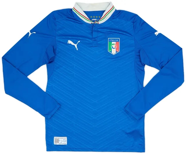 Puma 2012-13 Italy Home L/S Shirt - 8/10 - (S)