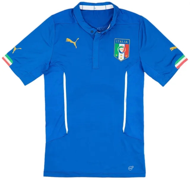 Puma 2014-15 Italy Authentic Home Shirt - 9/10 - (XL)