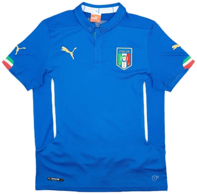 Puma 2014-15 Italy Home Shirt - 8/10 - (XL.Boys)