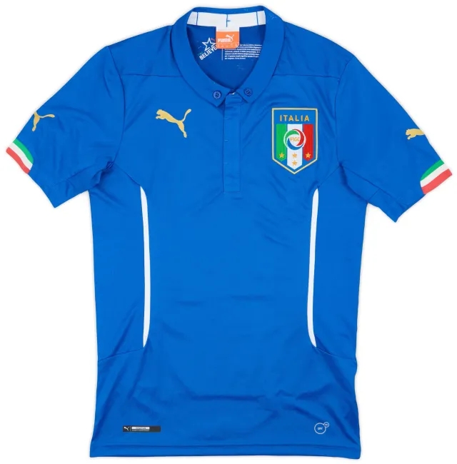 Puma 2014-15 Italy Home Shirt - 8/10 - (XS)