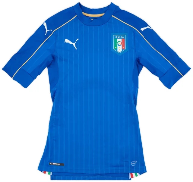 Puma 2016-17 Italy Authentic Home Shirt (ACTV Fit) - 8/10 - (S)