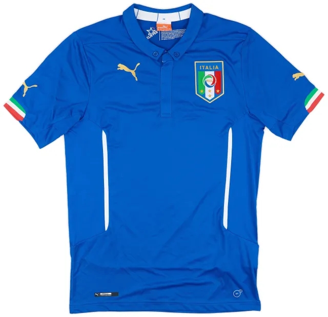 Puma 2014-15 Italy Home Shirt - 6/10 - (M)