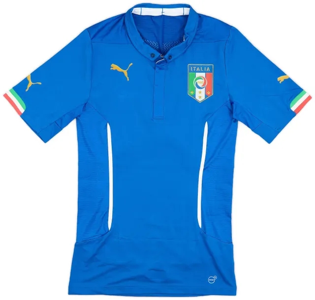 Puma 2014-15 Italy Authentic Home Shirt - 9/10 - (L)