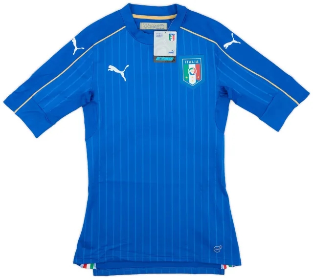 Puma 2016-17 Italy Player Issue (ACTV Fit) Home Shirt - 10/10 - (M)