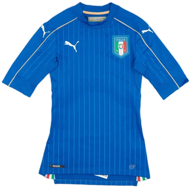 Puma 2016-17 Italy Player Issue (ACTV Fit) Home Shirt - 10/10 - (S)