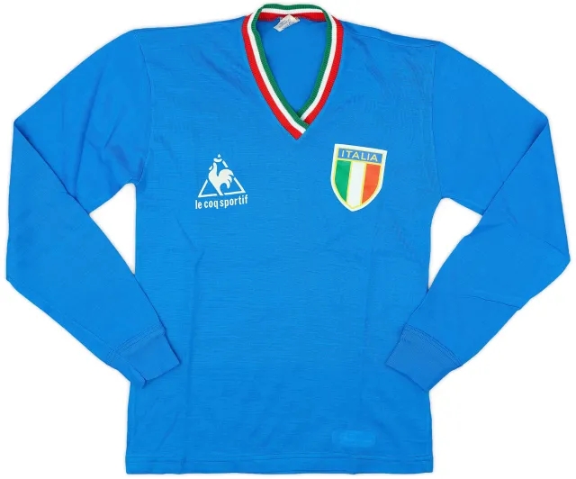 LeCoqSportif 1982 Italy Home L/S Shirt #20 - 9/10 - (M.Boys)