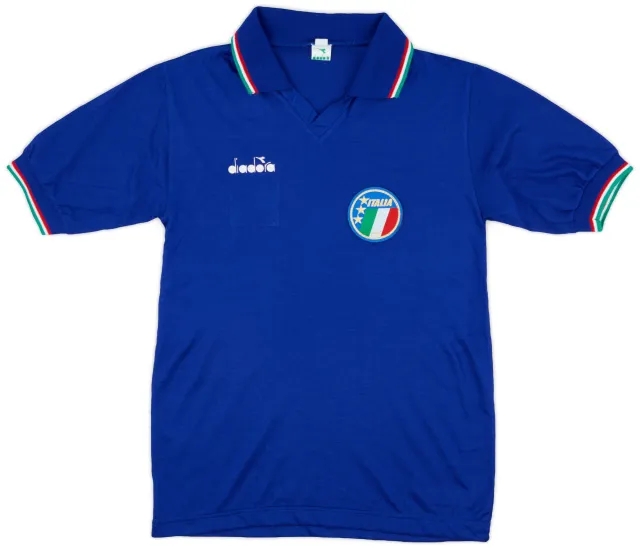 Diadora 1986-91 Italy Home Shirt - 8/10 - (M)