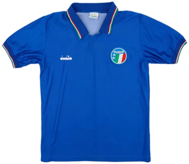 Diadora 1986-91 Italy Home Shirt - 8/10 - (M)