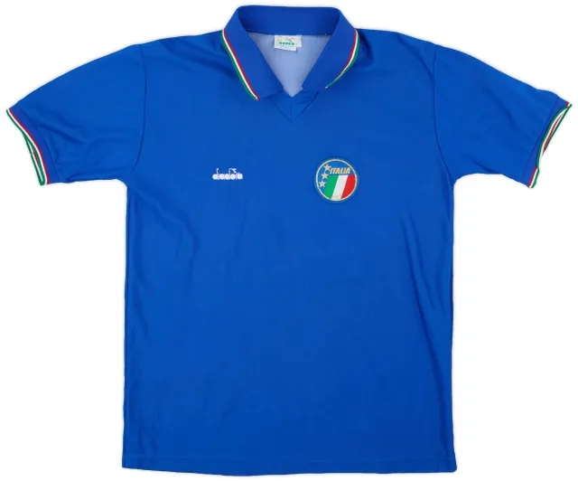 Diadora 1986-91 Italy Home Shirt - 5/10 - (L)