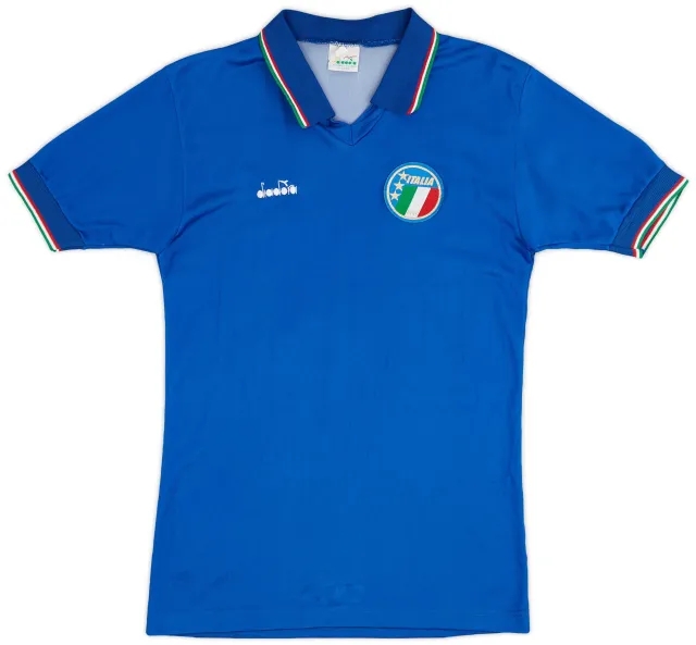 Diadora 1986-91 Italy Home Shirt #15 - 9/10 - (S)