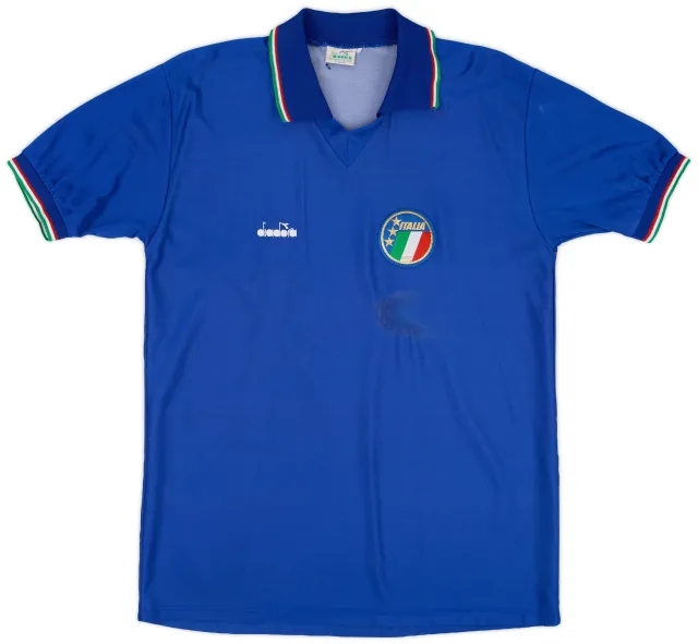 Diadora 1986-91 Italy Home Shirt - 5/10 - (L)