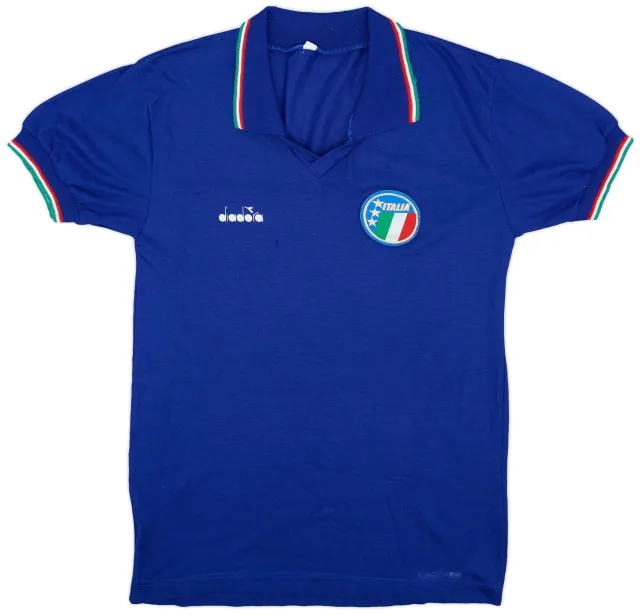 Diadora 1986-88 Italy Home Shirt - 6/10 - (XL)