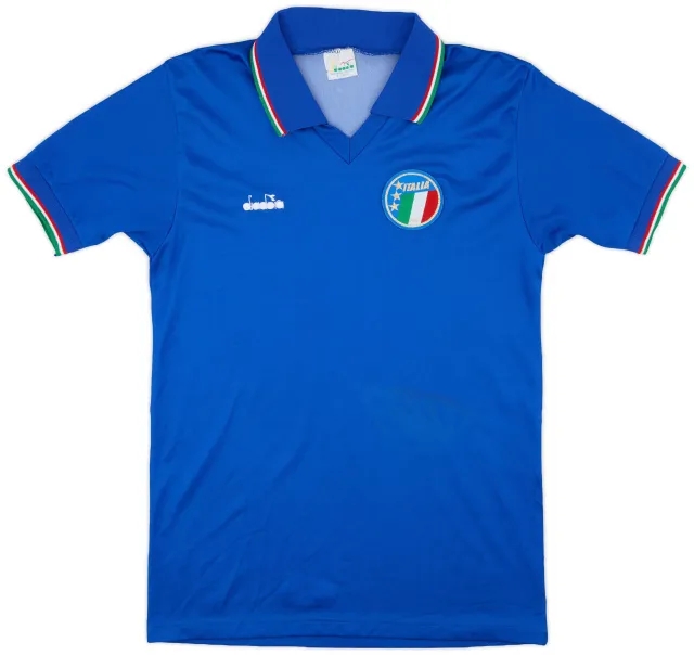 Diadora 1986-91 Italy Home Shirt - 5/10 - (M)