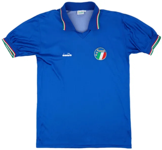 Diadora 1986-91 Italy Home Shirt - 5/10 - (M)