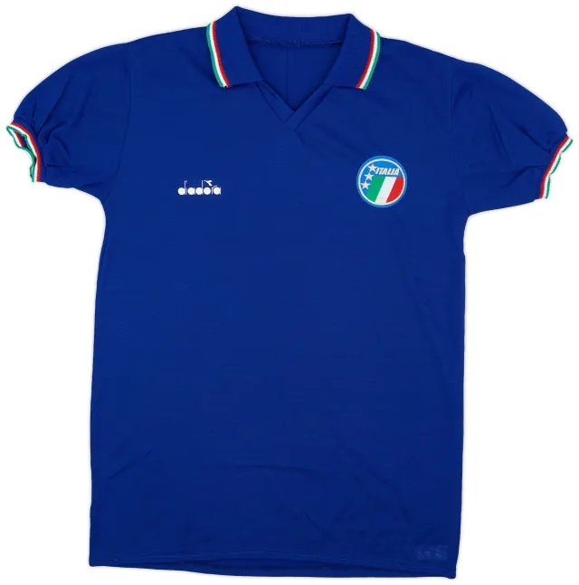 Diadora 1986-91 Italy Home Shirt - 8/10 - (M)