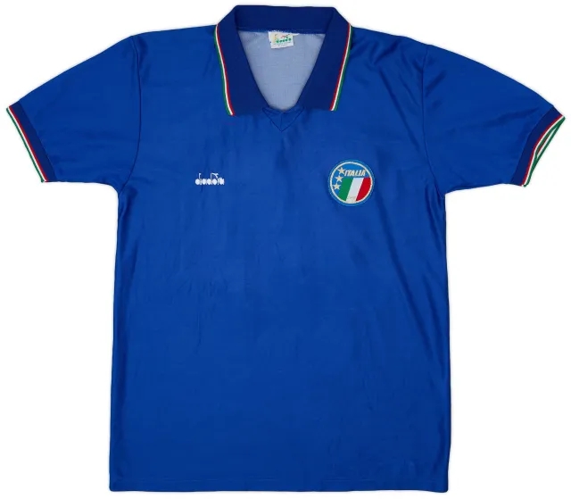 Diadora 1986-91 Italy Home Shirt #20 - 8/10 - (L)