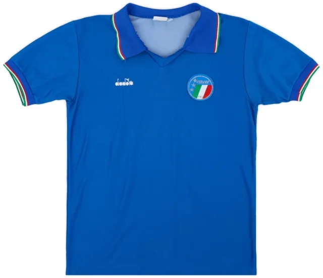 Diadora 1986-91 Italy Home Shirt - 8/10 - (M)
