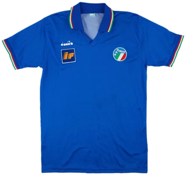 Diadora 1986-91 Italy Home Shirt - 8/10 - (L)