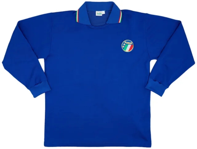Diadora 1986-88 Italy Home L/S Shirt #10 - 9/10 - (L)