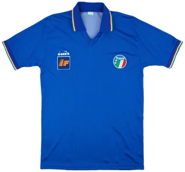 Diadora 1986-91 Italy Home Shirt - 6/10 - (L)