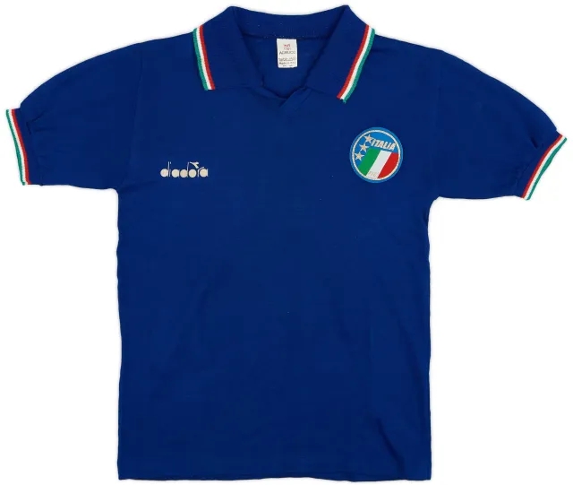 Diadora 1986-88 Italy Home Shirt - 7/10 - (XL.Boys)