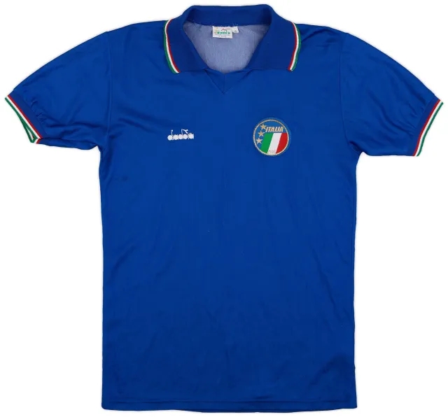 Diadora 1986-91 Italy Home Shirt - 4/10 - (S)