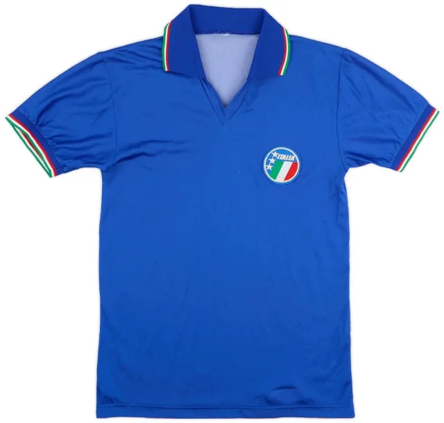 Diadora 1986-90 Italy Home Shirt - 8/10 - (S)