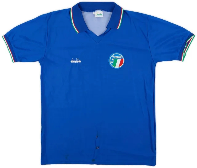 Diadora 1986-90 Italy Home Shirt - 3/10 - (L)