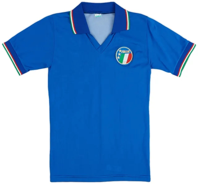 Diadora 1986-90 Italy Home Shirt - 9/10 - (L.Boys)