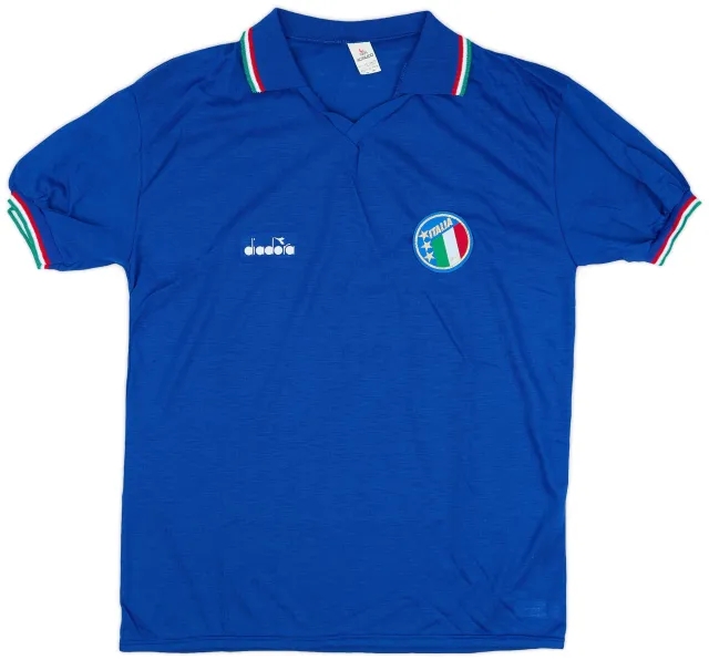 Diadora 1986-90 Italy Home Shirt - 9/10 - (L)