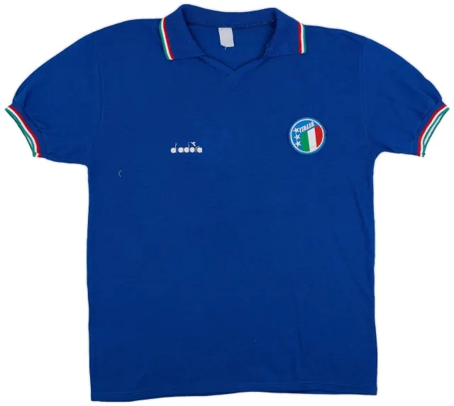 Diadora 1986-90 Italy Home Shirt - 5/10 - (XL)