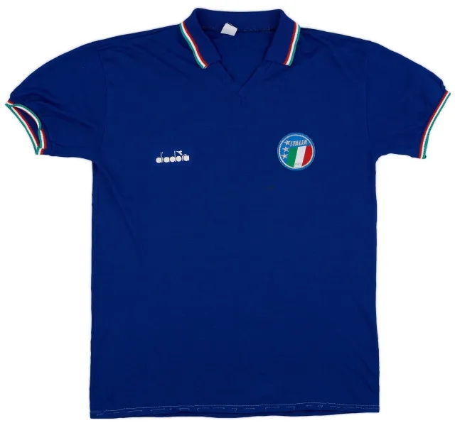 Diadora 1986-90 Italy Home Shirt - 5/10 - (XL)