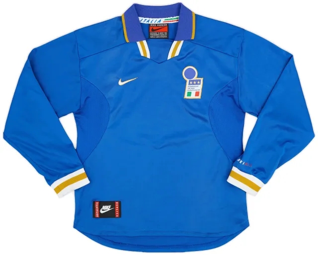 Nike 1996-97 Italy Home L/S Shirt - 9/10 - (L.Boys)