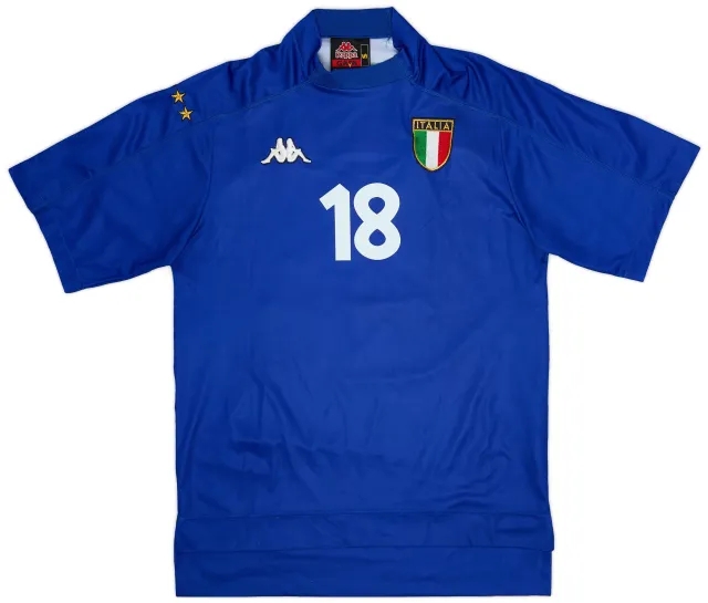 Kappa 1998-99 Italy Home Shirt #18 (Baggio) - 8/10 - (S)