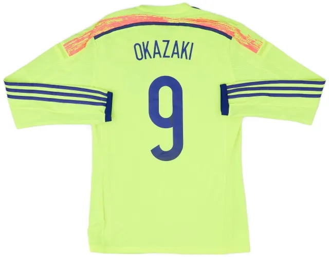 adidas 2014 Japan Authentic Away L/S Shirt Okazaki #9 (L)