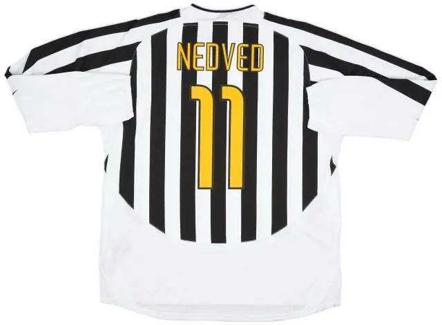 Nike 2003-04 Juventus Home L/S Shirt Nedved #11 (XXL)
