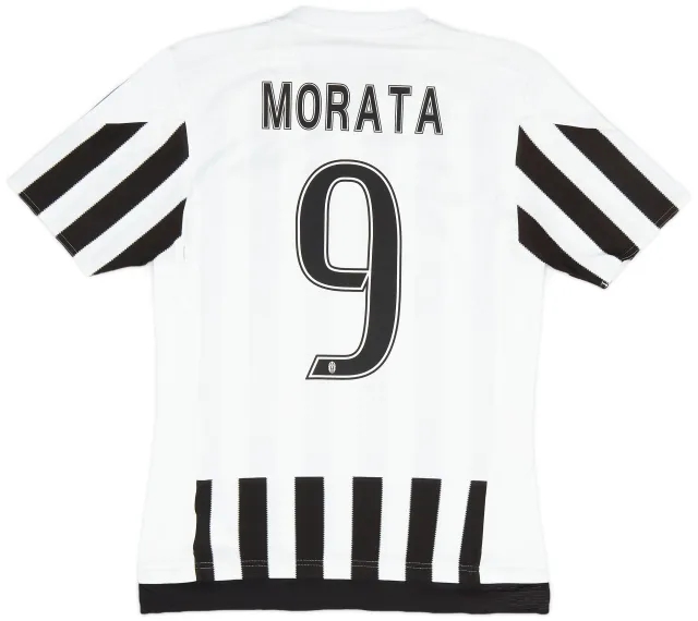 adidas 2015-16 Juventus Home Shirt Morata #9 - 9/10 - (S)